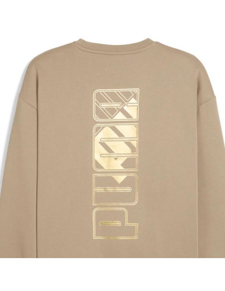 SUDADERA PUMA HOMBRE BEIGE MAXIMAL METAL 634456-01