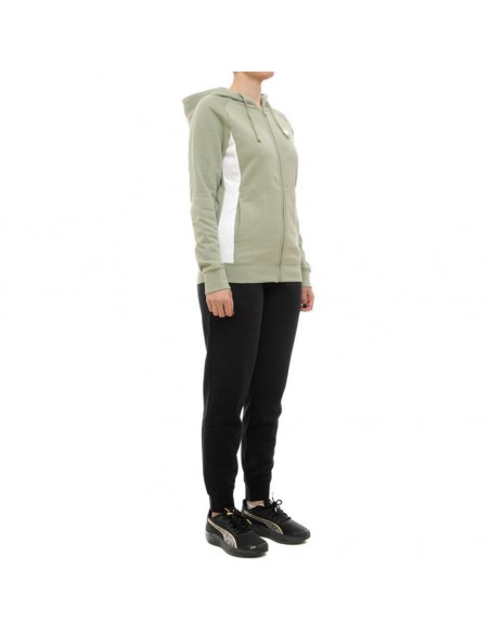 CHANDAL PUMA FULL-ZIP HOODED VERDE MUJER 690738-82