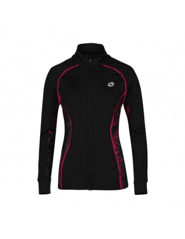 SUDADERA LOTTO NEGRA ROSA RUN FIT 217391-310