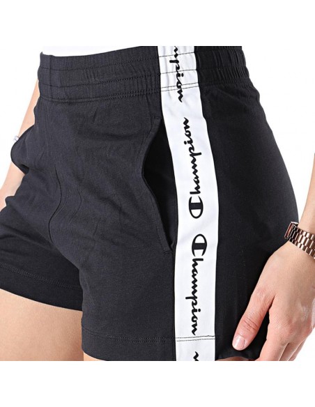 PANTALON CORTO CHAMPION NEGRO Y BLANCO 115056-KK00