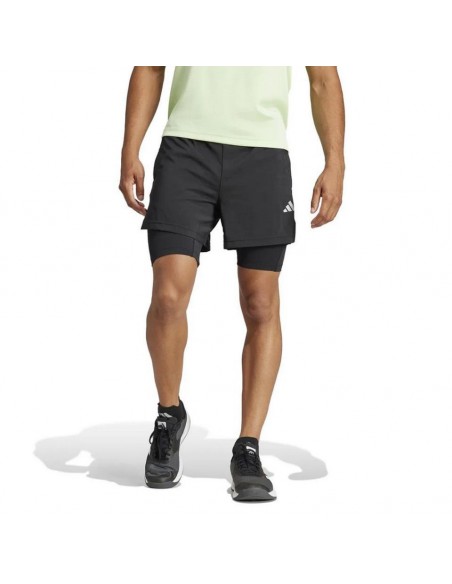 PANTALON CORTO ADIDAS GYM C/MALLA NEGRO IR8597