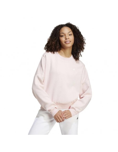 SUDADERA ADIDAS ESSENTIALS SMALL LOGO ROSA IX7954