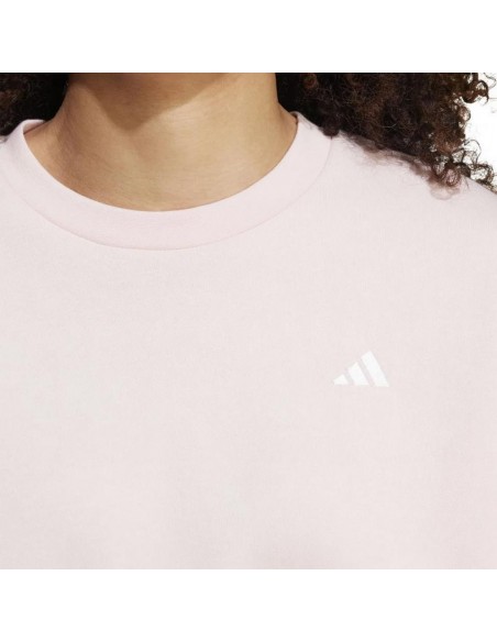 SUDADERA ADIDAS ESSENTIALS SMALL LOGO ROSA IX7954
